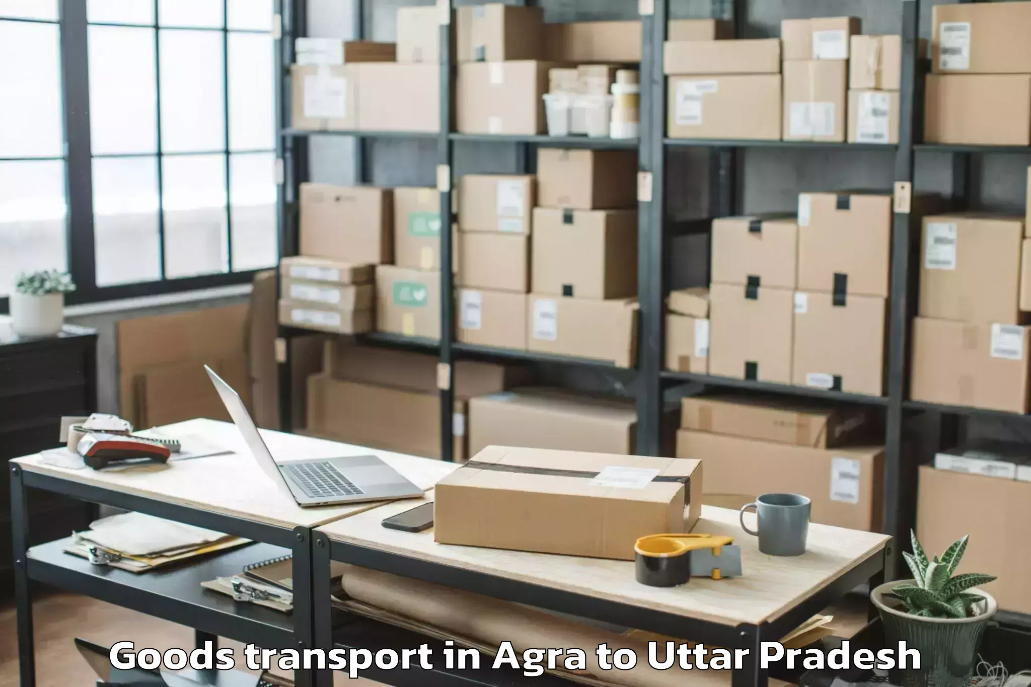 Affordable Agra to Gardens Galleria Lucknow Goods Transport